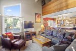 Mammoth Rental Wildflower 36 - Open Floor Plan Living Room 